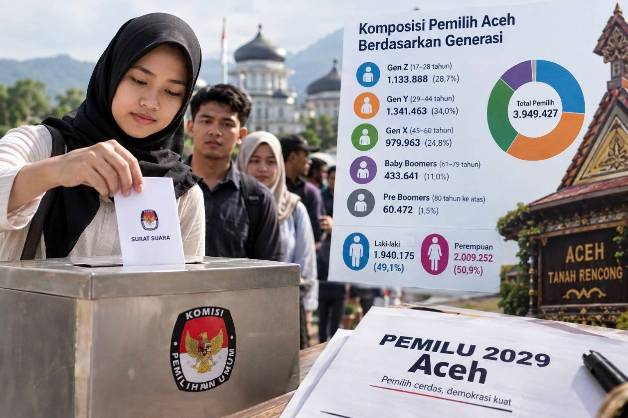 Siapa Penentu Pemilu 2029 di Aceh? Data Pemilih Memberi Petunjuk