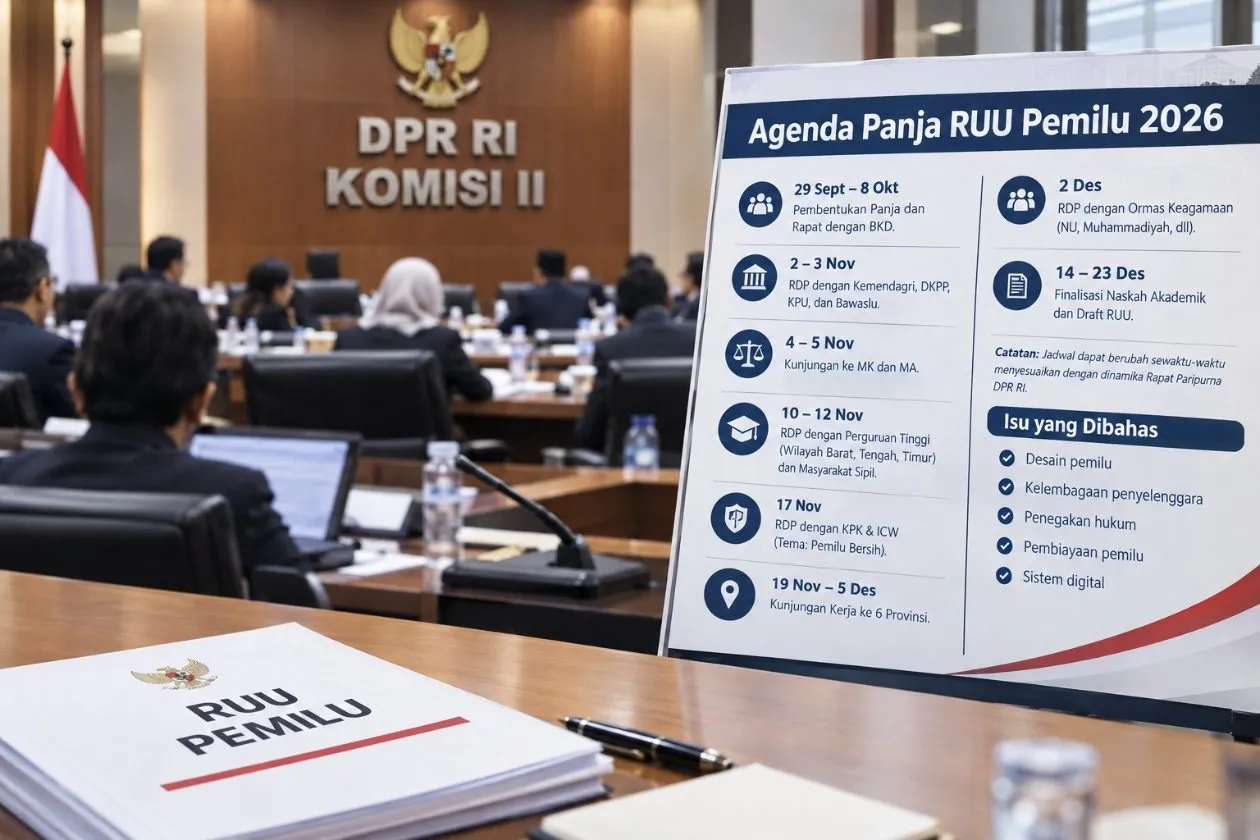 Jadwal Lengkap Pembahasan RUU Pemilu 2026: KPU, Bawaslu, MK hingga Akademisi Dilibatkan