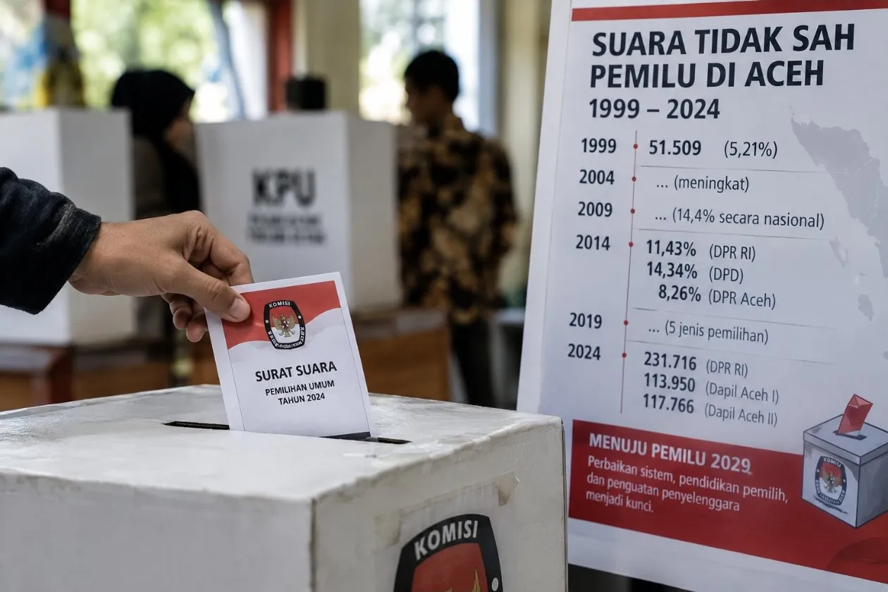 Dari 1999 ke 2024, Suara Tak Sah Terus Berulang di Aceh: Alarm untuk Pemilu 2029